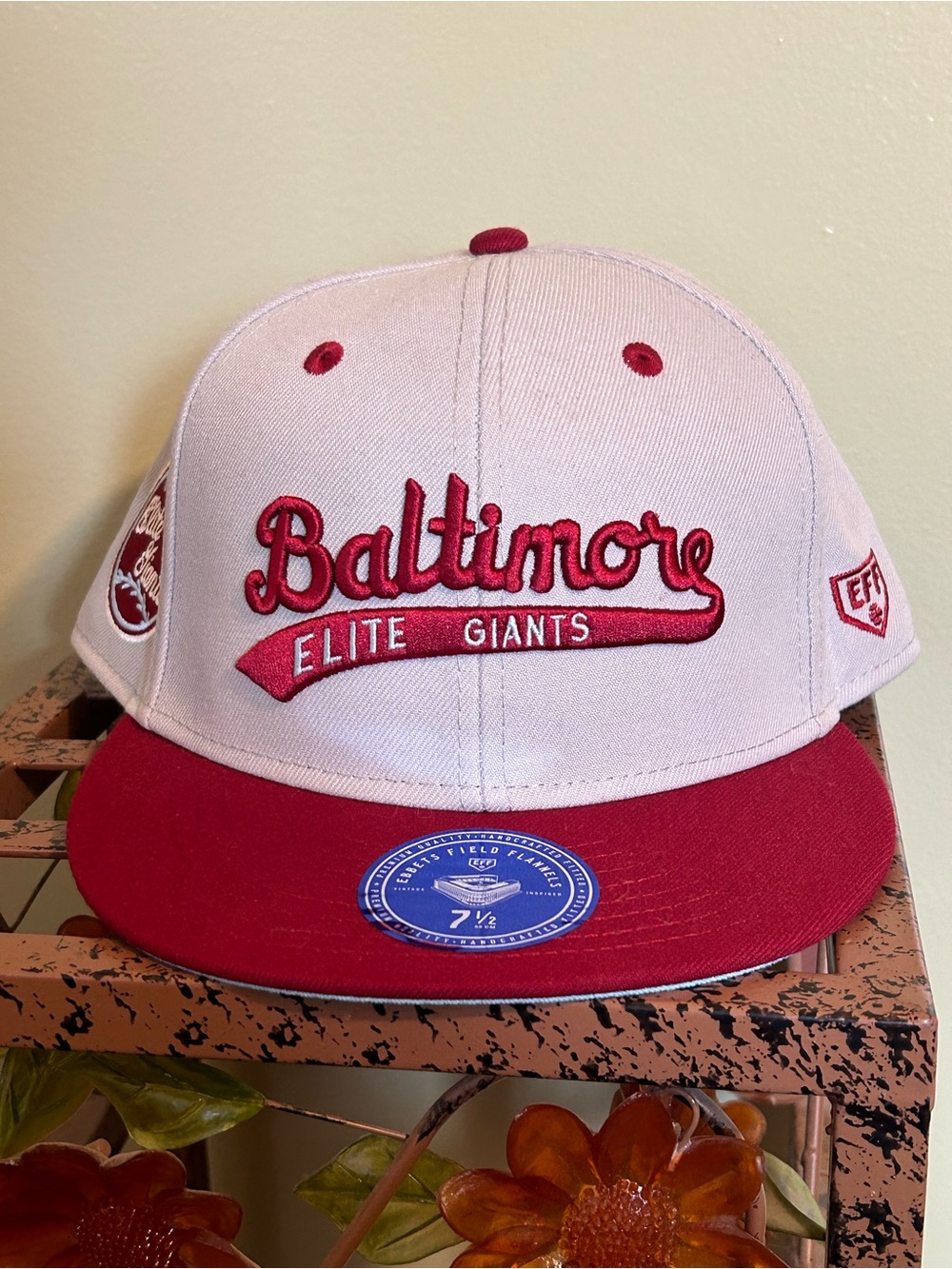 Ebbets Field Flannels Baltimore Elite Giants Fitted Hat Size 7 1/2 Negro League